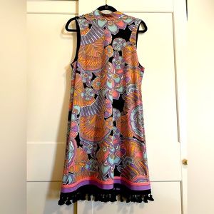 Trina Turk a line dress with round neck size L